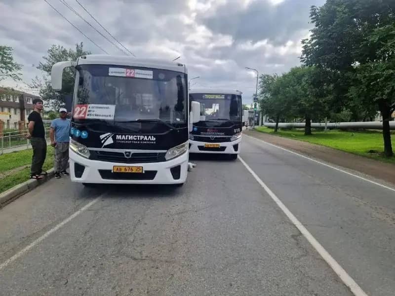 В Артеме столкнулись два пассажирских автобуса