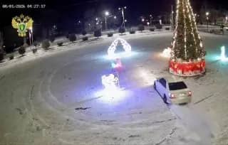 В Артёме будут судить дрифтера за уничтожение светодиодных конструкций на площади