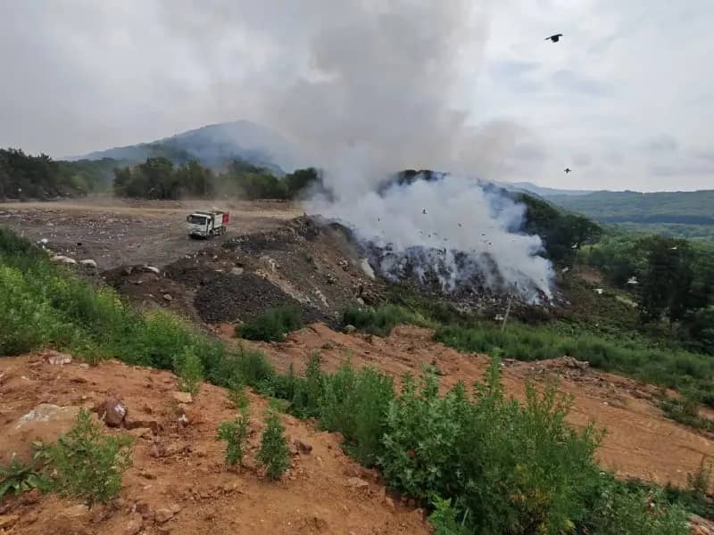 Причиной пожара на полигоне ТКО в Находке стал поджог