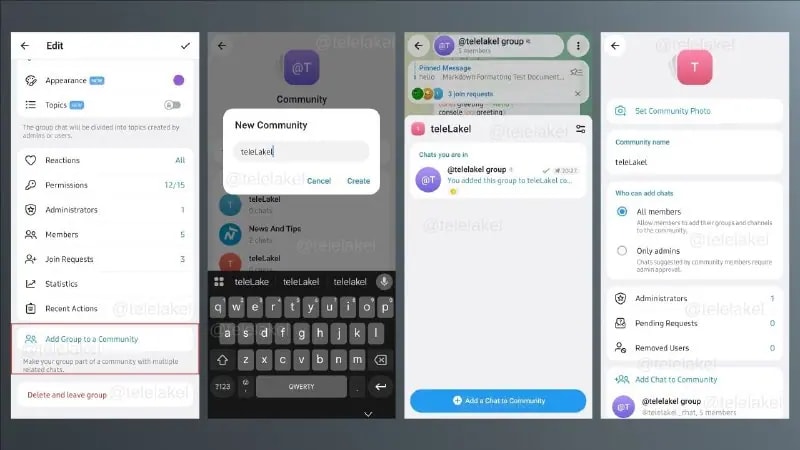 Telegram запустил ИИ-редактор и объединение чатов в сообщества