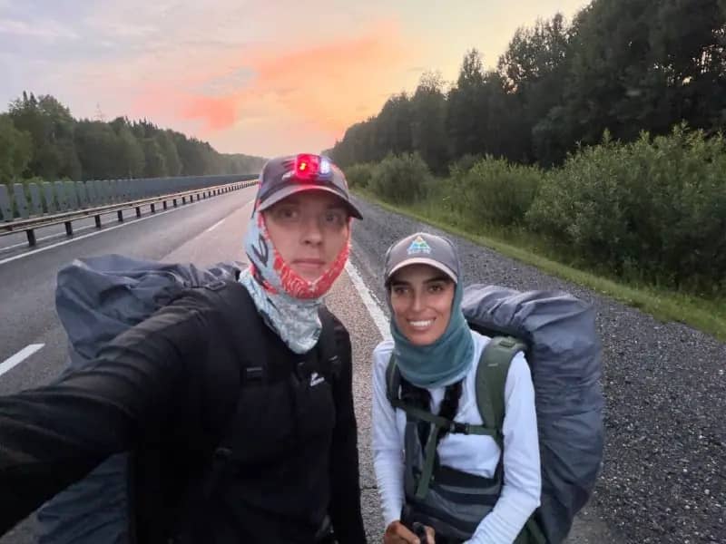 Москвичи Павел и Тома дошли до Красноярского края по пути во Владивосток