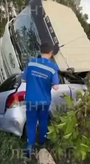 Правый руль спас жизнь девушке во Владивостоке при опрокидывании грузовика