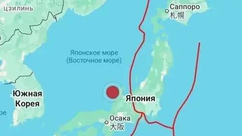 В Японском море произошло землетрясение магнитудой 4,8