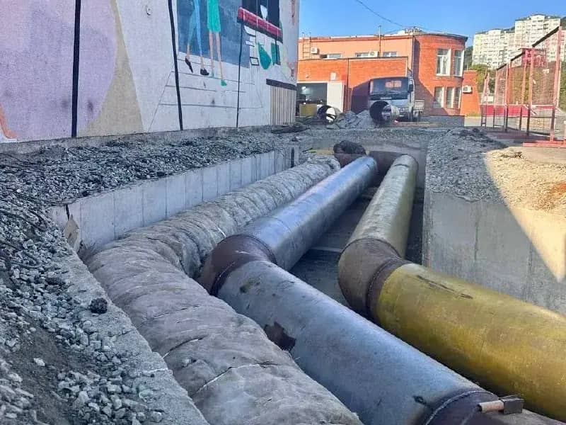 В Находке завершается замена теплосети в районе МЖК
