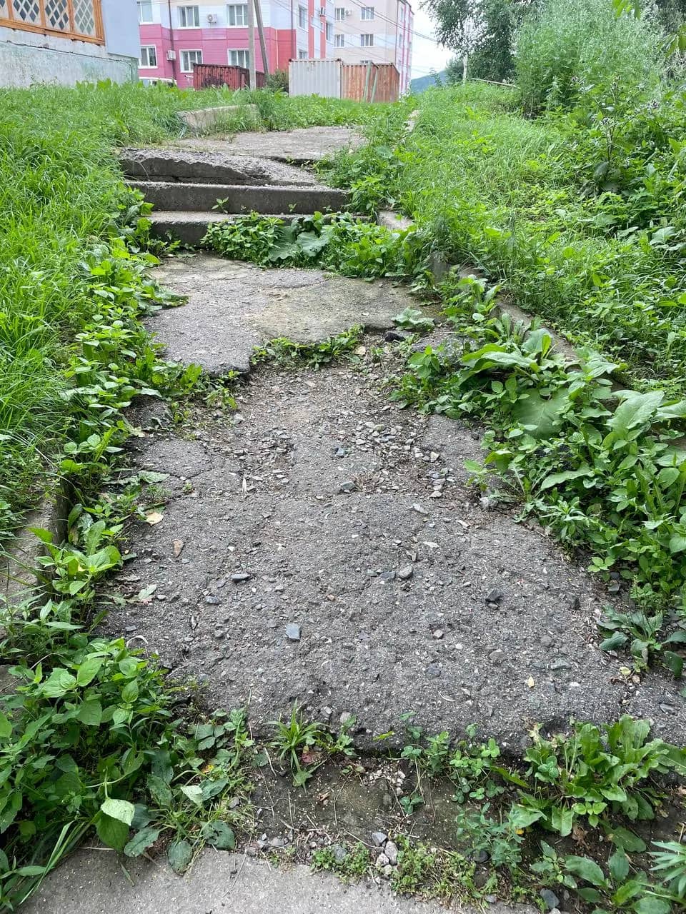 Находкинец пожаловался на разрушенный тротуар на Дзержинского