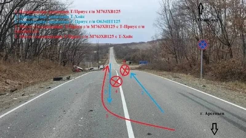 В Приморье за сутки в ДТП с выездом на встречную полосу пострадали пять человек